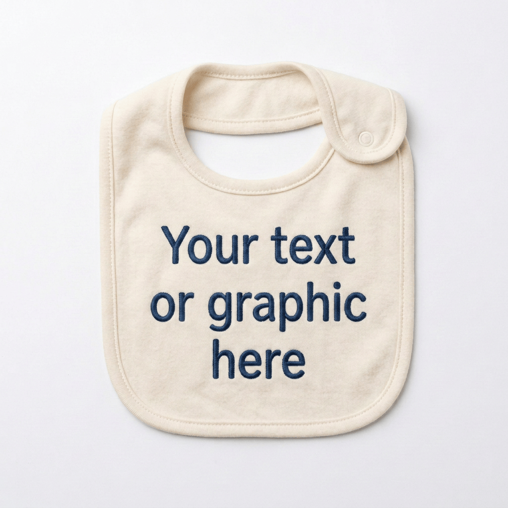 Change bib text to “Your text or graphic here”